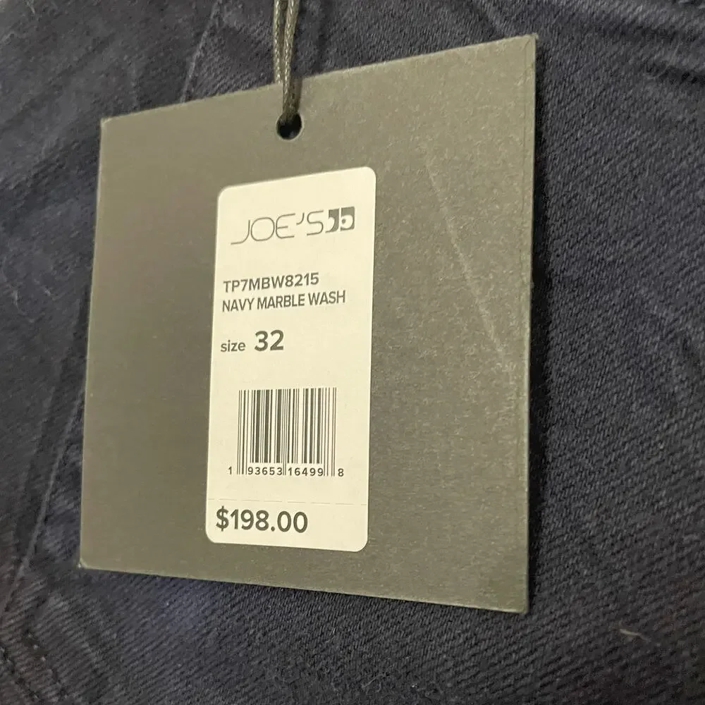 NEW Joe's Jeans Asher Slim Fit Jeans Navy Blue Marble Tie Dye Pattern Size 32